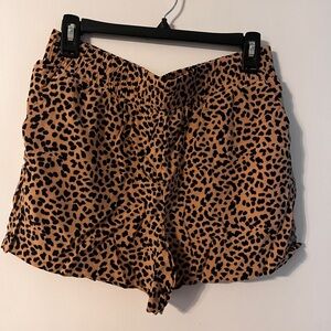 ⭐️2/$15 Apt. 9 High Waist Leopard Print Shorts Brown and Black